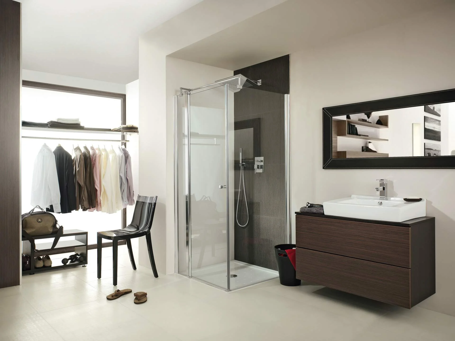 CUBIC Shower cabin, square, 80x80 cm - chrome - Image 2